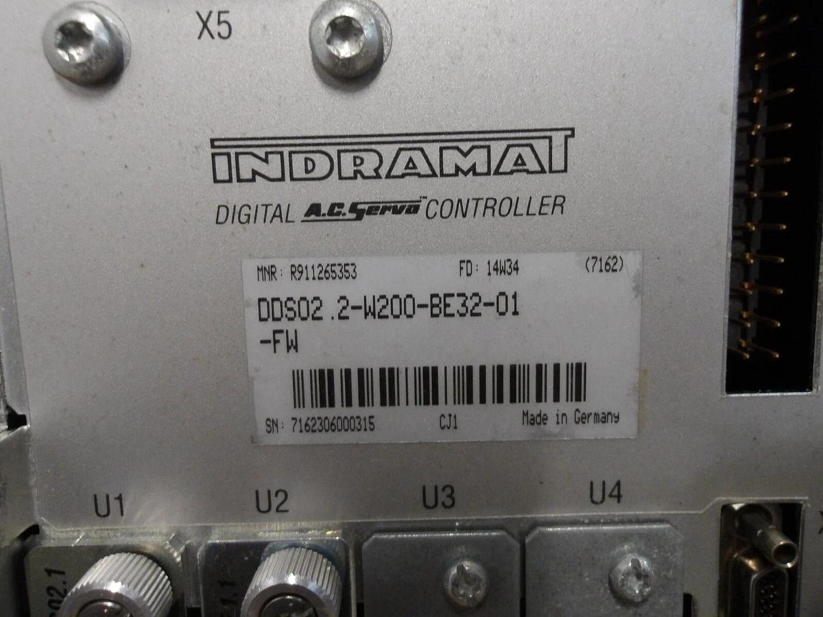 Used REXROTH INDRAMAT DDS02.2-W200-BE32-01-FW SERVO DRIVE CONTROLLER, #218300G NEW