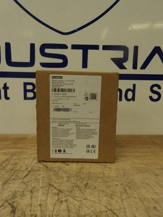 SIEMENS 3UG5514-1BR20 NETWORK MONITORING RELAY, #713906G NIB