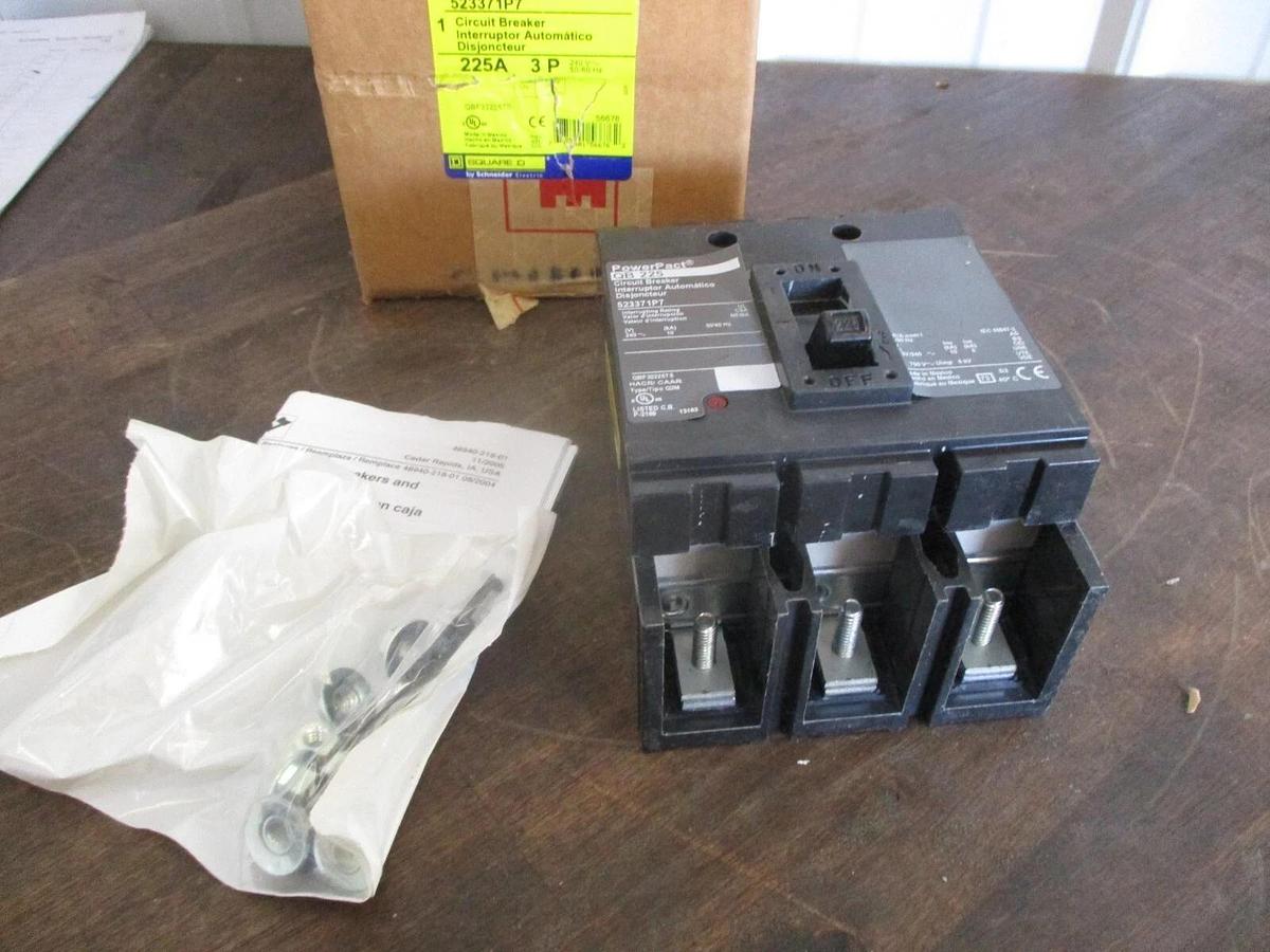 SQUARE D 225 AMP POWERPACT CIRCUIT BREAKER QB225, #114117J NIB