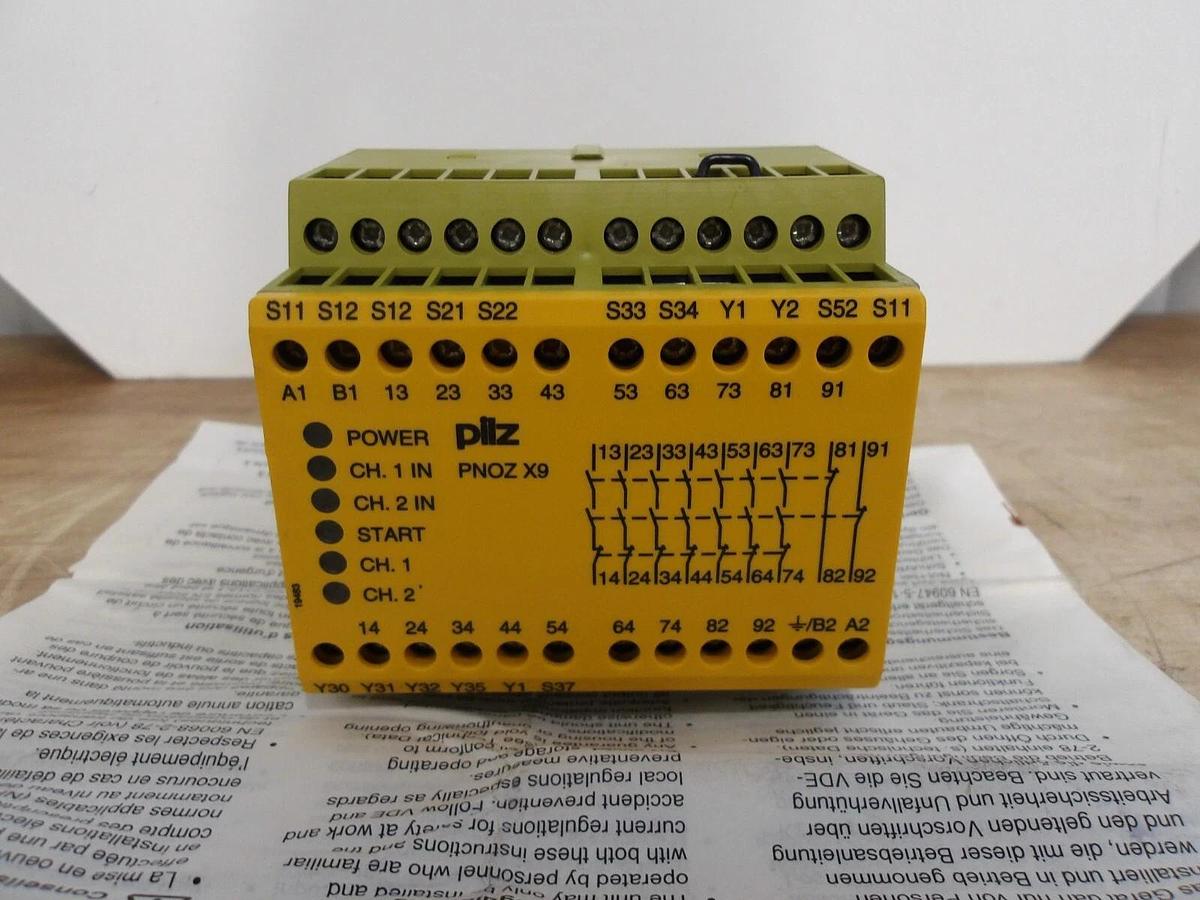 Used PILZ PN0Z X9 100-120VAC-24VDC SAFETY RELAY, #417232G NEW