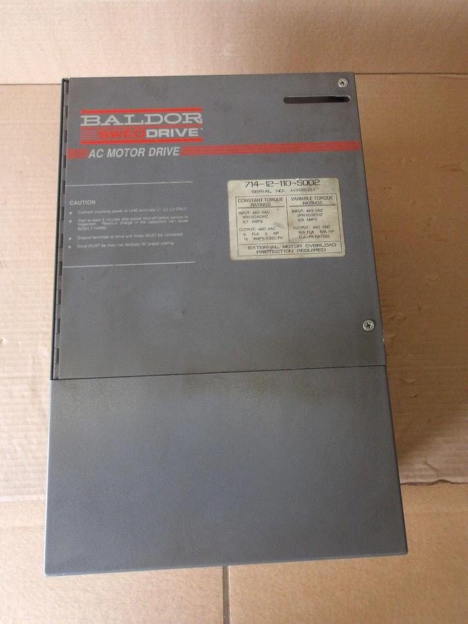 Used BALDOR SWEODRIVE 714-12-110-S002 MOTOR CONTROLLER, #7221110G USED