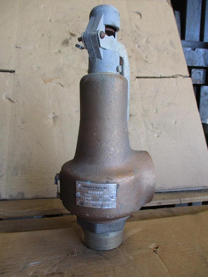 Used SPENCE/ADVANCE VALVE 2" X 2" BROZE RELIEF VALVE, #610326J NEW