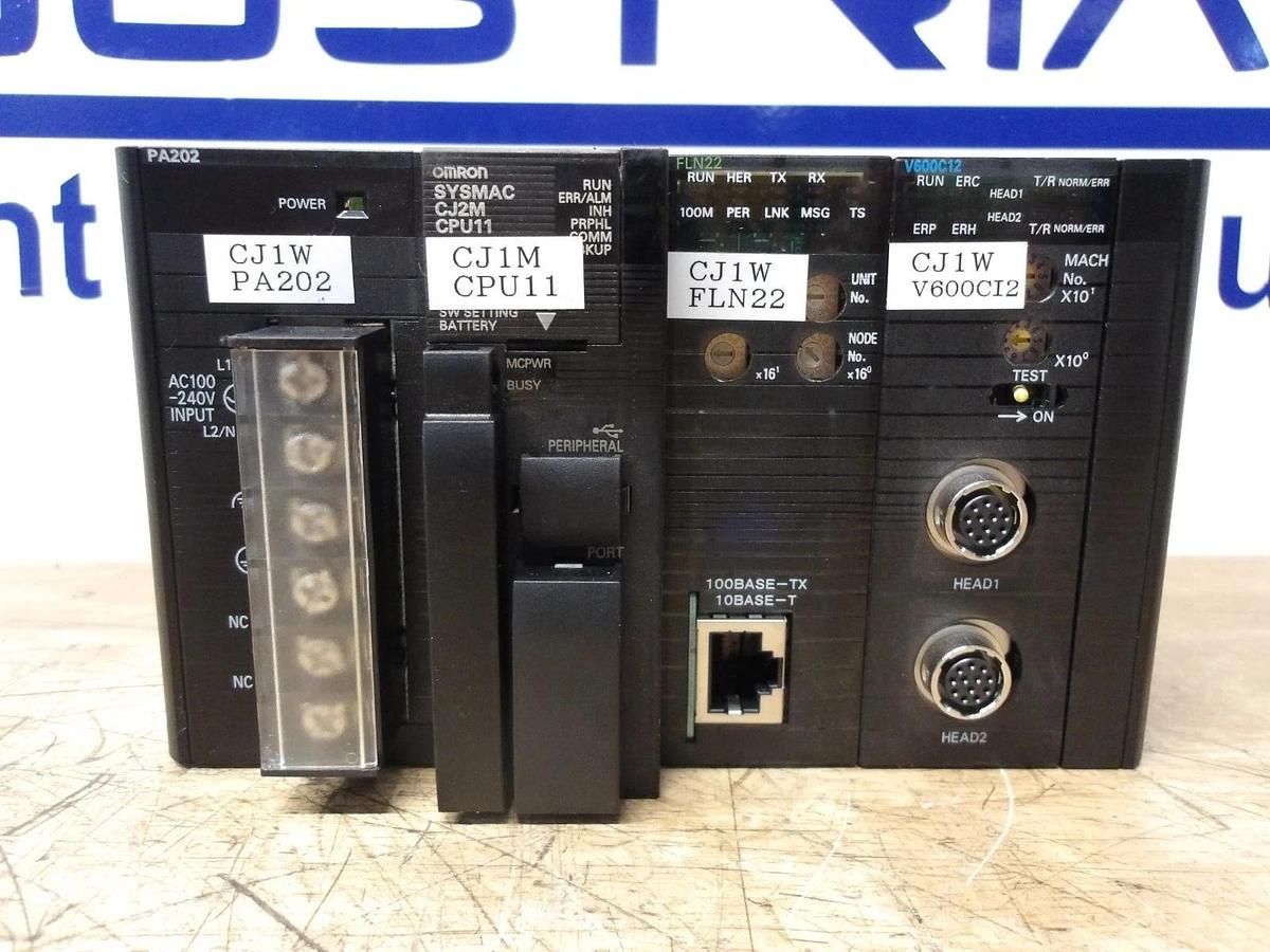 Used OMRON SYSMAC CPU CJ2M-CPU11 MODULE & CARDS, #114949G USED