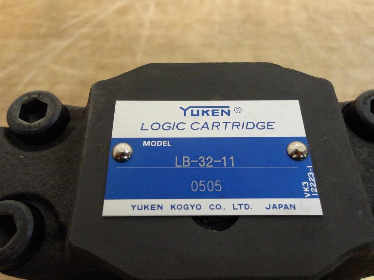 Used YUKEN LB-32-11 RELIEF LOGIC VALVE, #341048G NEW