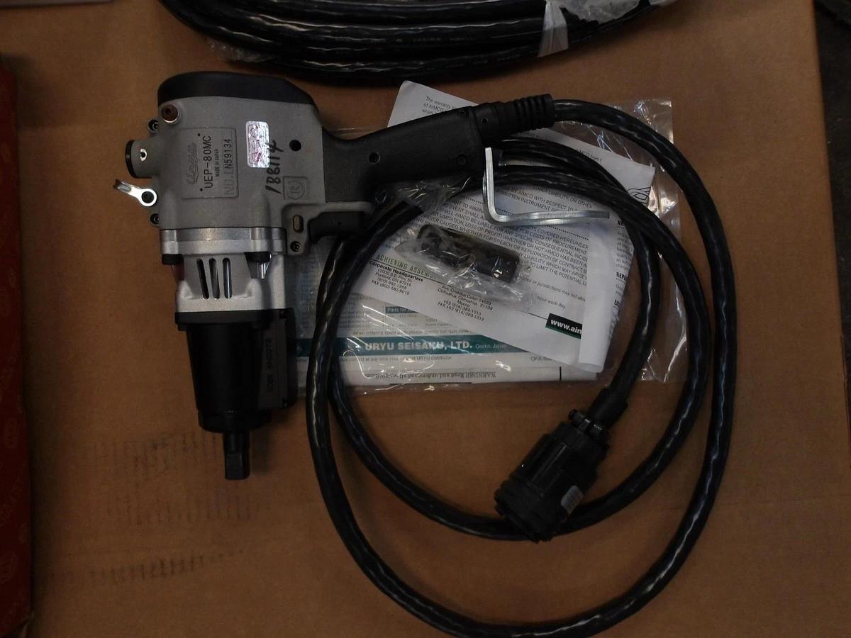 Used URYU NUTRUNNER & CONTROLLER UEP-80MC 1/2" DRIVE, #6101036G NEW