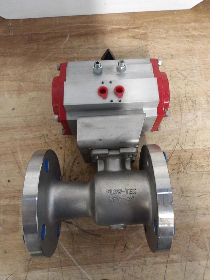 Used FLO-TEK 2" S/S BALL VALVE & BRAY ACTUATOR, #7141103G NEW