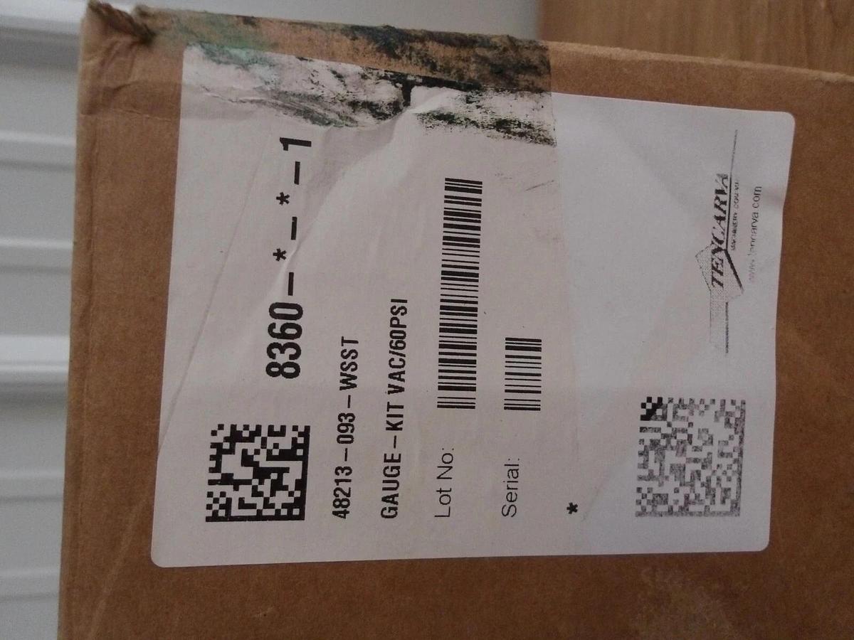 TENCARVA 48213-093-WSST PRESSURE & VACUUM GAUGE KIT, #1271130G NIB