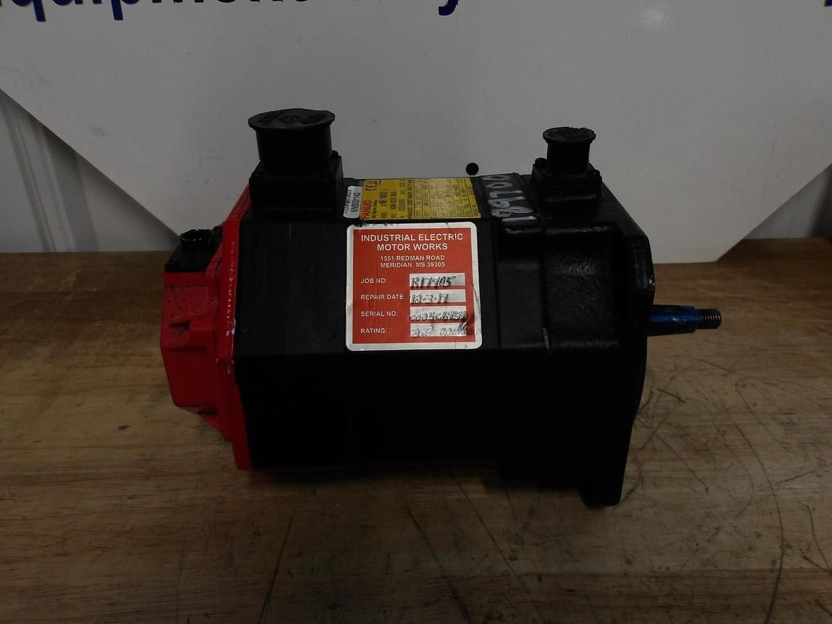 Used FANUC A06B-0235-B605 AC SERVO MOTOR, 4000 RPM, #616325G REMANUFACTURED