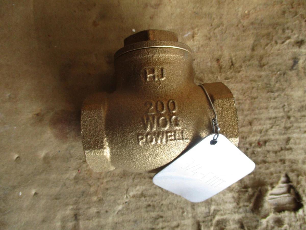 Used POWELL 3/4" BRONZE CHECK VALVE, #681143J NEW