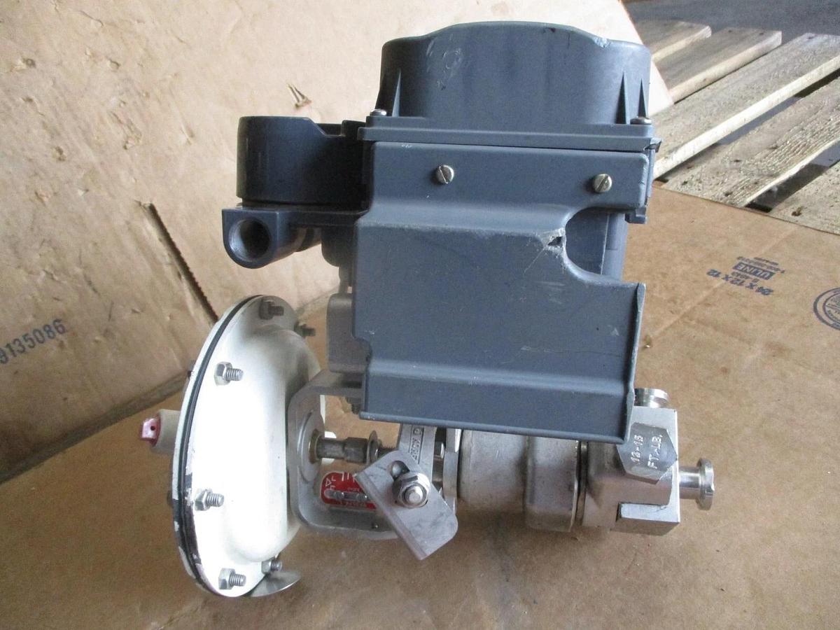 Used BAUMANN 16-83711SA STAINLESS SANITARY CONTROL VALVE W/ FIELDVUE 1/2", #491040J