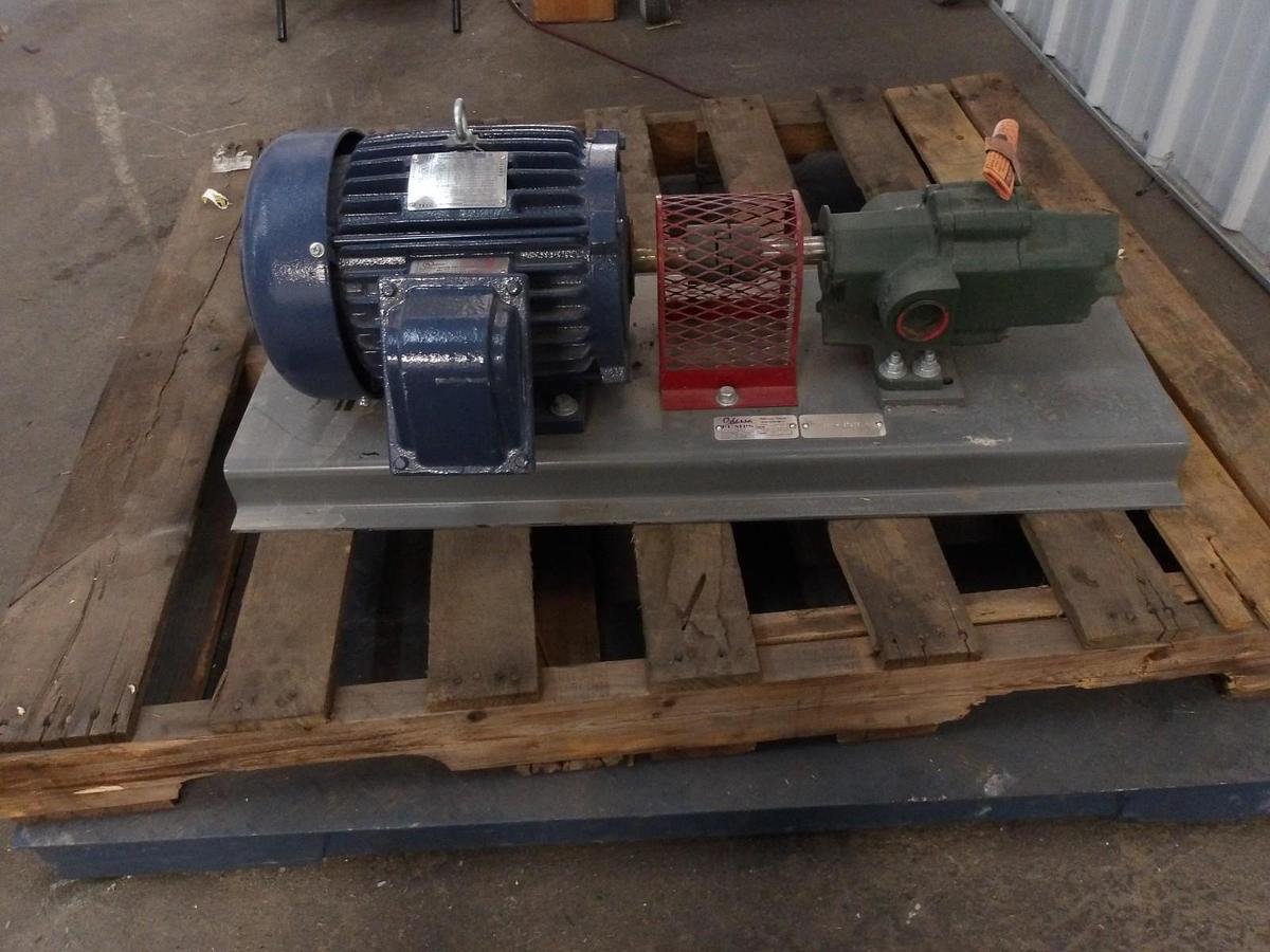 Used ROPER 1-1/2" PUMP W/ 5 HP MOTOR, #1112235GJW NEW
