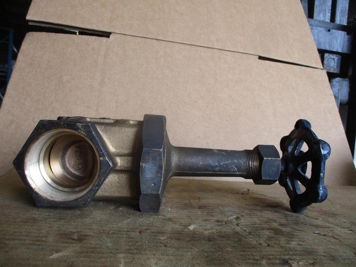Used POWELL 2" BRASS GATE VALVE, #717315J NEW