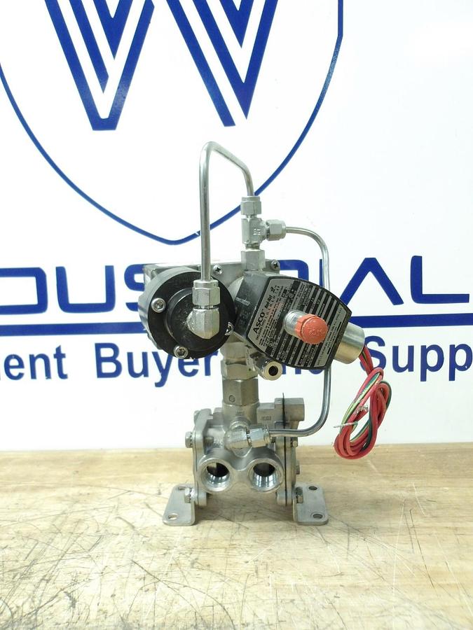 Used ASCO RED HAT S/S 3-WAY 1/2" SOLENOID VALVE EV8308G351, #61927G USED