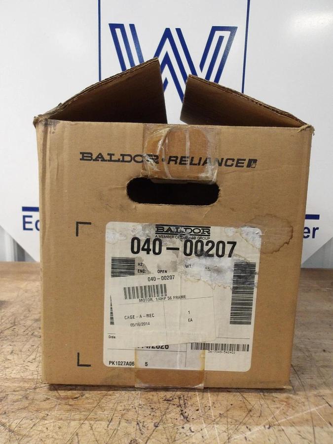 BALDOR RELIANCE .25 HP MOTOR, 250 V, FR 56Z, 1140 RPM, #69836G NIB