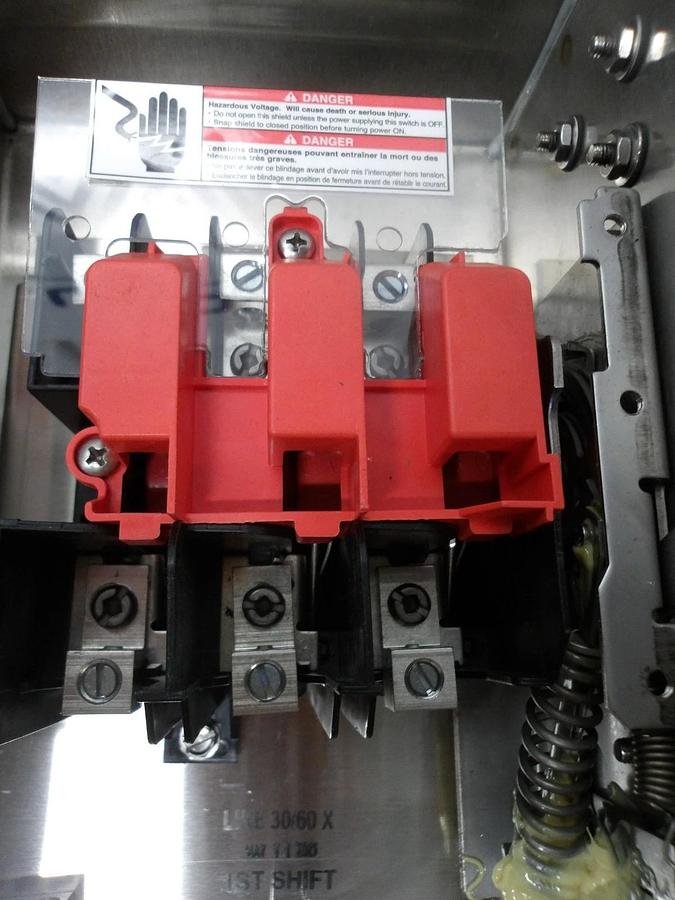 Used SIEMENS 30 AMP S/S SAFETY SWITCH 600/250 V, #715300G NEW