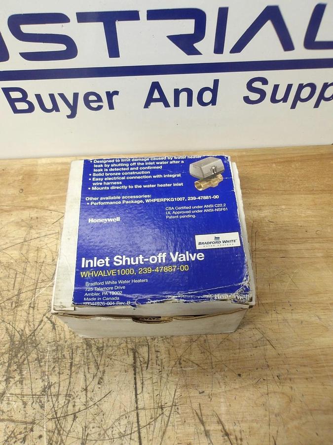 HONEYWELL 3/4" X 1" INLET SHUT-OFF VALVE, #426211G NIB