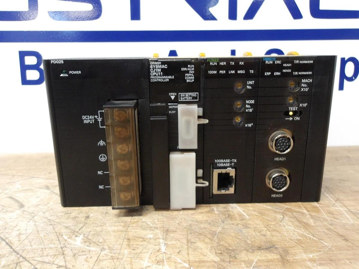 Used OMRON RACK W/ CARDS AND POWER SUPPLY CJ1W-PD025, #12301108G USED