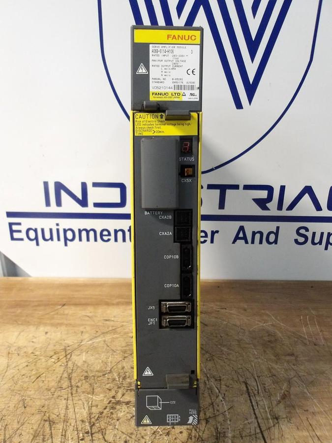 Used FANUC A06B-6114-H106 SERVO AMPLIFIER MODULE, #1222244G USED