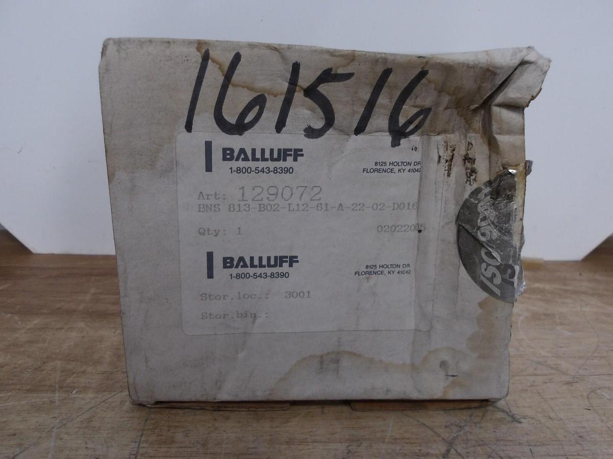 BALLUFF BNS-813-102-L12-61-A-22-02-D016 LIMIT SWITCH, #429300G NIB