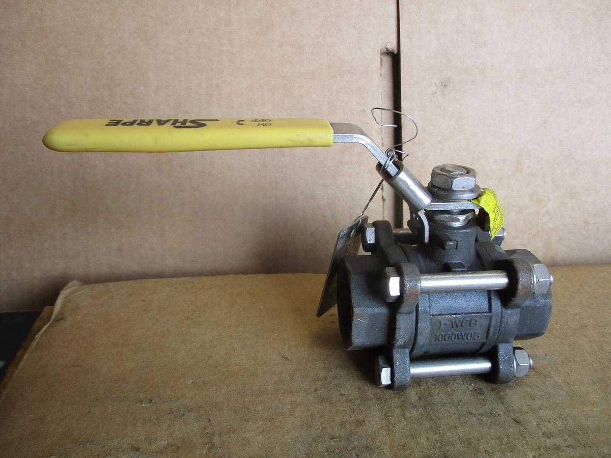 Used SHARPE 1" STEEL BALL VALVE 1000WOG, #416126J NEW