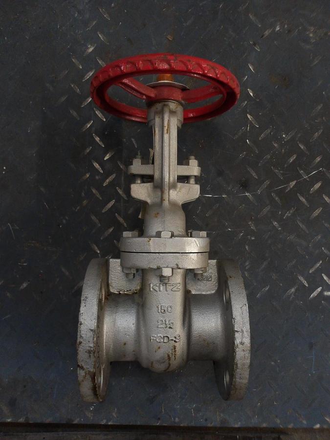 Used KITZ 2-1/2" DUCTILE IRON GATE VALVE FCD-S, #714936G NEW