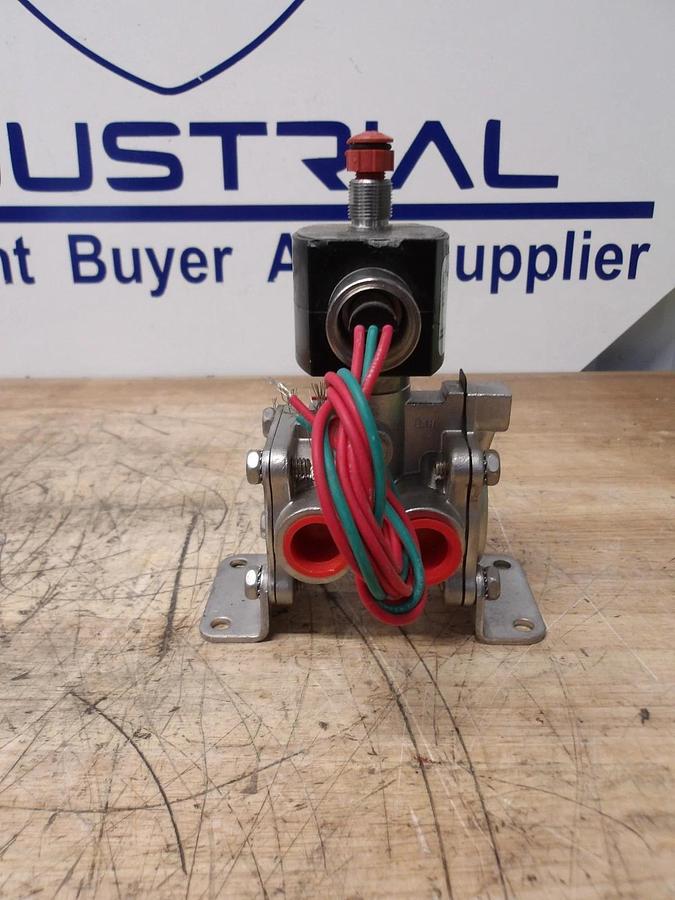 Used ASCO RED HAT 1/2" SOLENOID VALVE EVMF8316G384MB, #61841G NEW