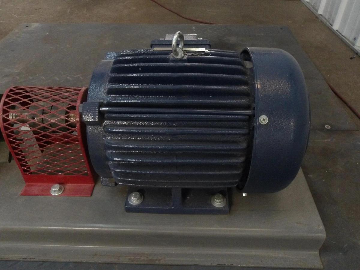 Used ROPER 1-1/2" PUMP W/ 5 HP MOTOR, #1112215GJW NEW