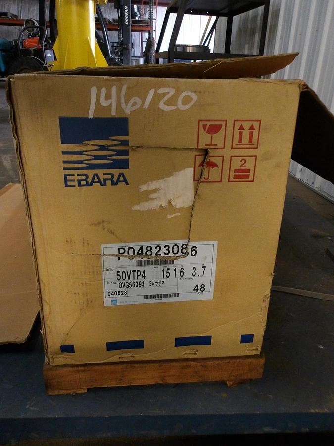 EBARA 2" IMMERSIBLE PUMP 50VTP4 W/ MOTOR 3.7 KW, #616839G NIB