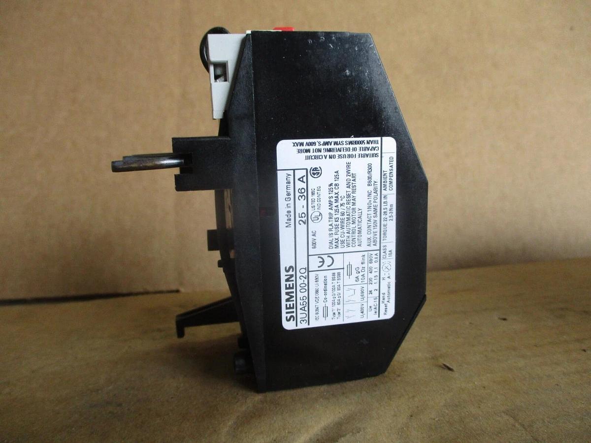 SIEMENS 3UA5500-2Q OVERLOAD RELAY, #79257J NIB