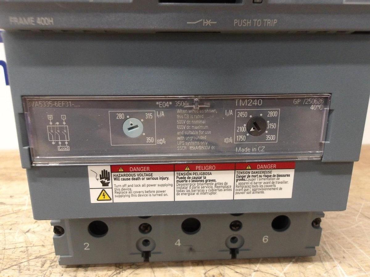 SIEMENS 350 AMP BREAKER 240-480-600 V, #7201122G NIB