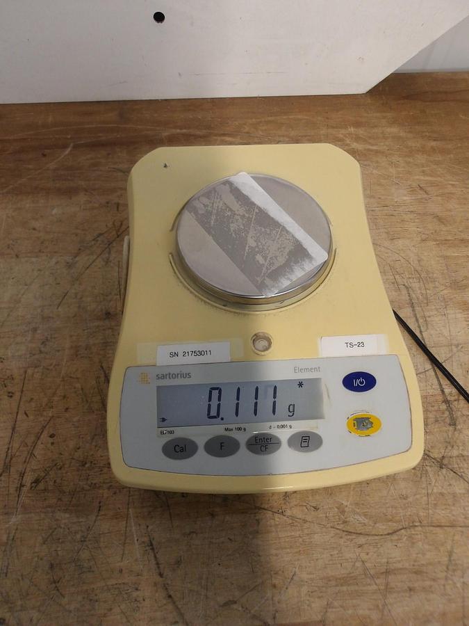Used SATORIUS EL103 DIGITAL SCALE, #812117G USED