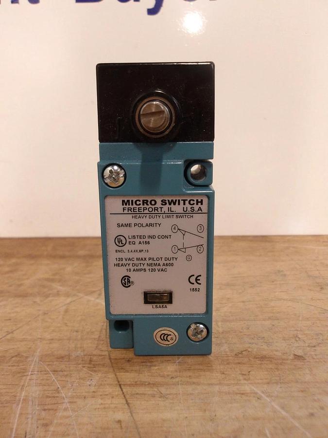 Used HONEYWELL LSA5A HEAVY DUTY LIMIT SWITCH 120 V, 10 A, #521925G NEW