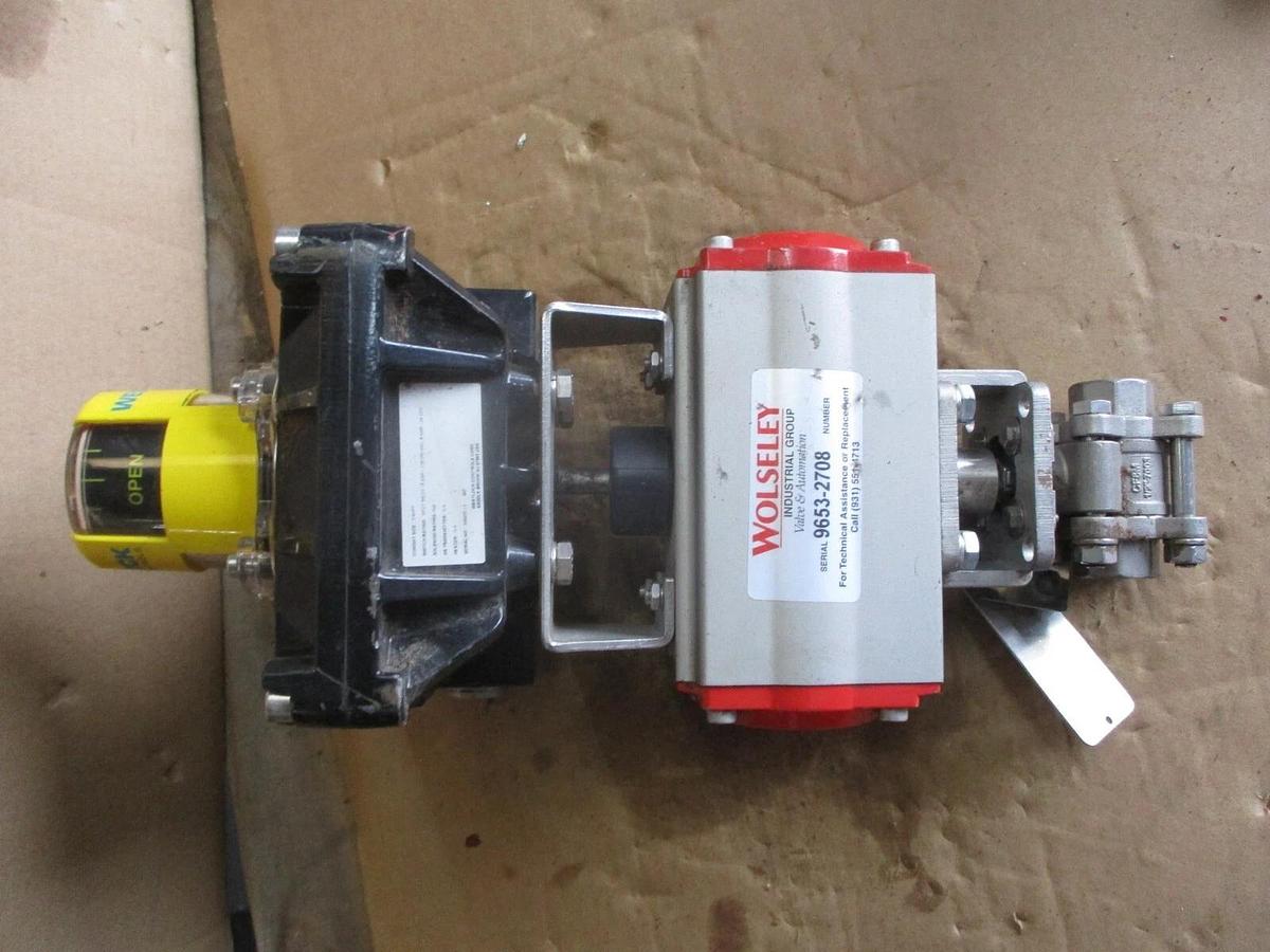 Used FLOW-TEK 1/2" STAINLESS CONTROL BALL VALVE, #68933J NEW