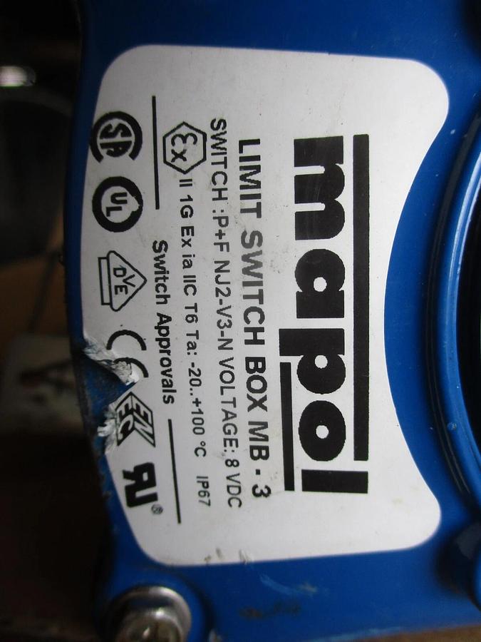 Used KI 1" STAINLESS CONTROL BALL VALVE, #410426J USED