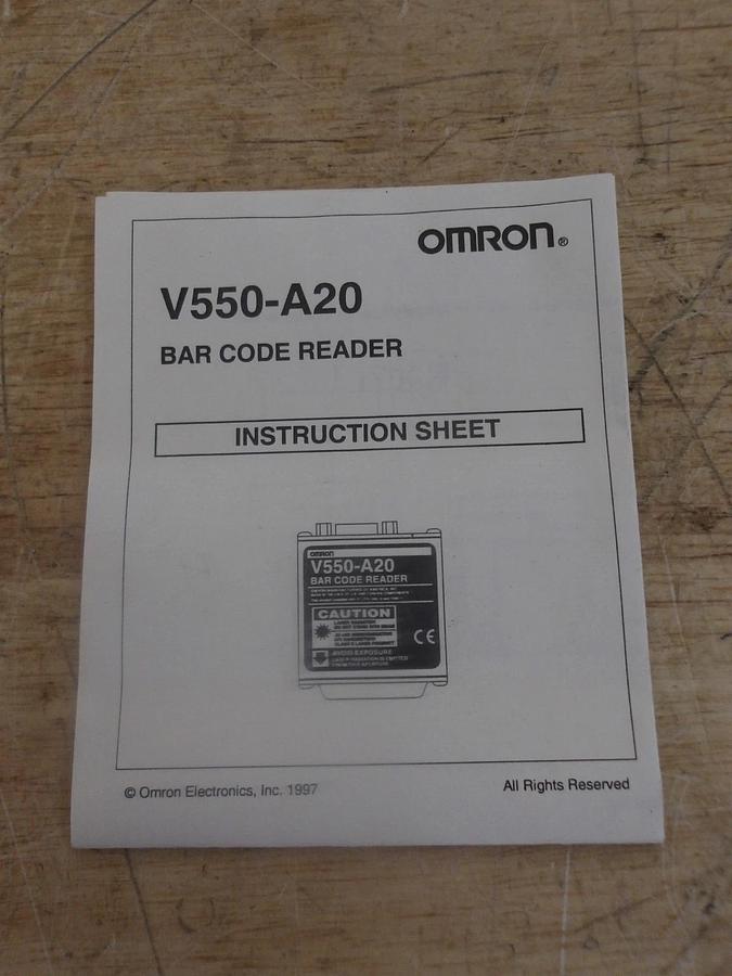 OMRON V550-A20HD-R1 BARCODE READER, #423918G NIB