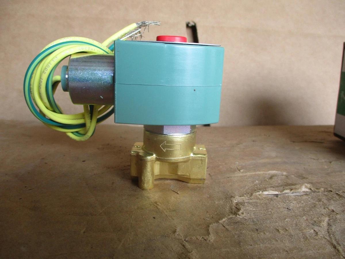 ASCO RED-HAT II 1/4" BRASS SOLENOID VALVE 8262H022, #49327J NIB