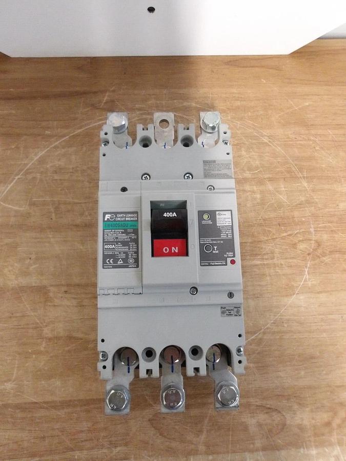 Used FUJI 400 AMP EARTH LEAKAGE BREAKER EW400SAGU, #221130G NEW