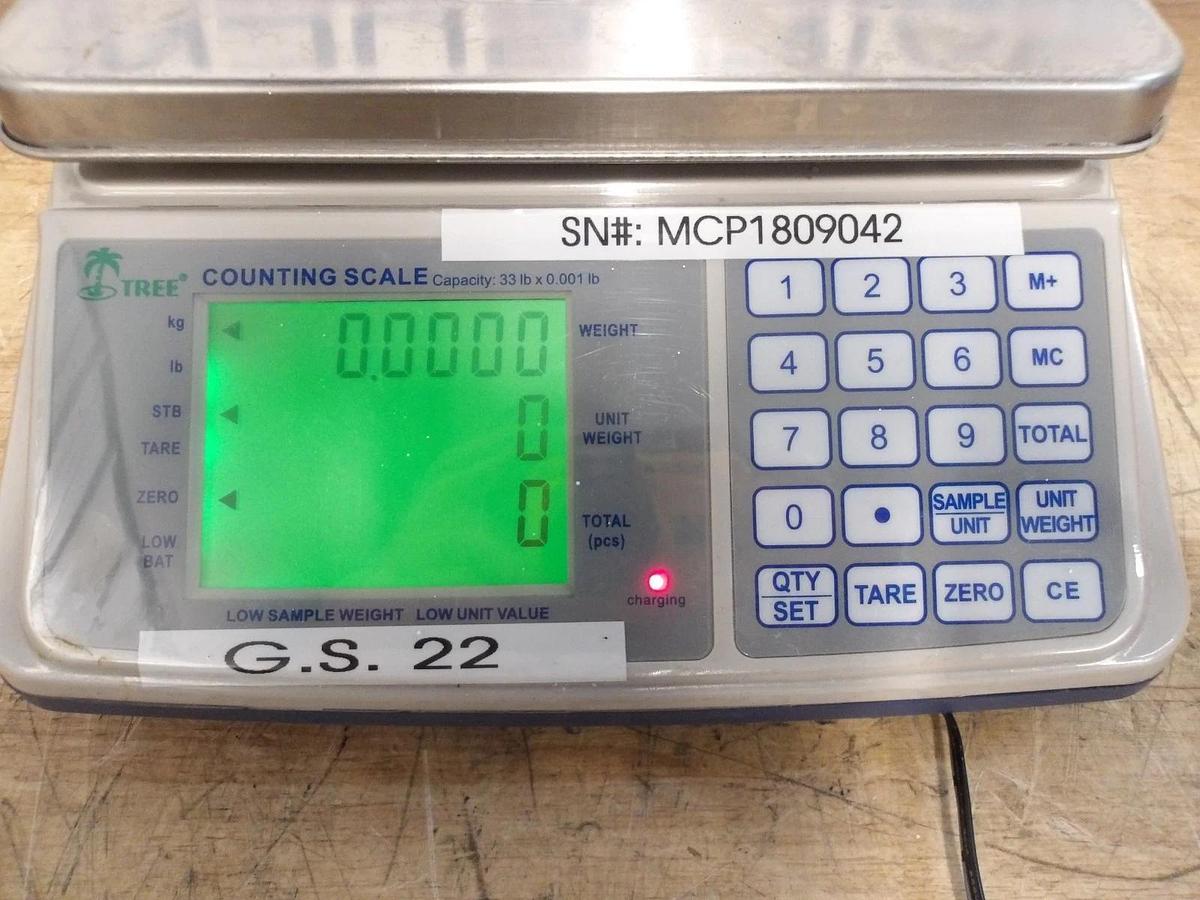 Used TREE COUNTING SCALE MCT-Li PLUS SERIES, 12 V, 0-33 LBS, #8121021G USED