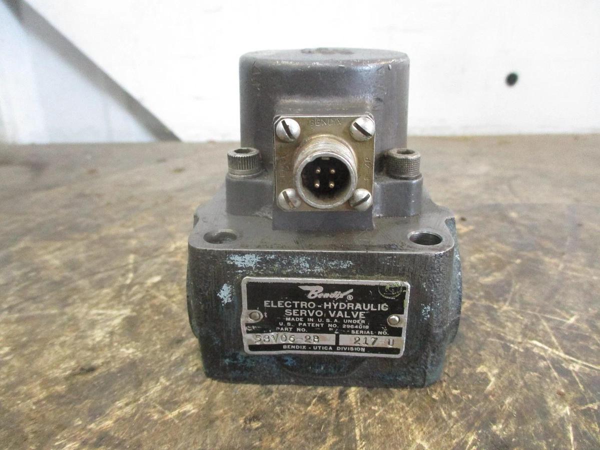 Used BENDIX 58V06-2B ELECTRO-HYDRAULIC SERVO VALVE, #828956J USED