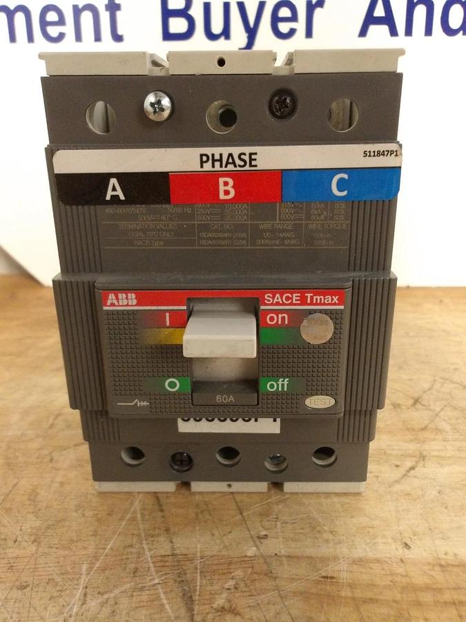 ABB SACE T3S225 60 AMP SWITCH, #641210G NIB