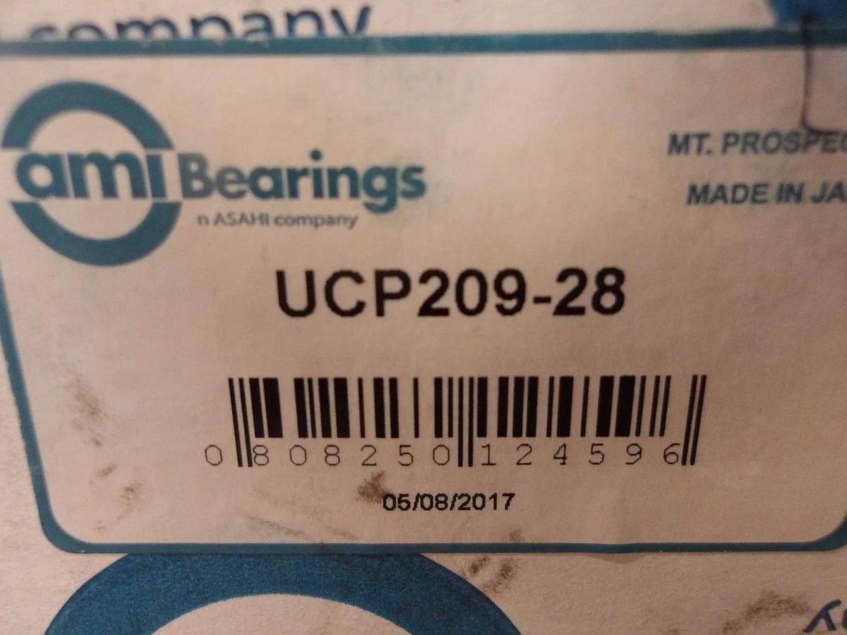 AMI UCP209-28 PILLOW BLOCK BEARING 1-3/4" BORE, #728113G NIB