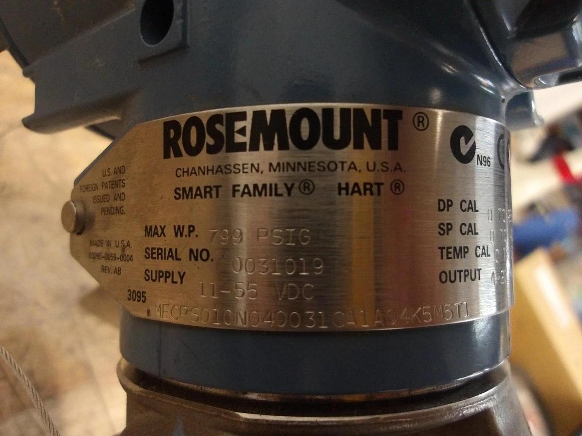 Used ROSEMOUNT 3095MFC ORIFICE FLOW METER 1", #828851G NEW