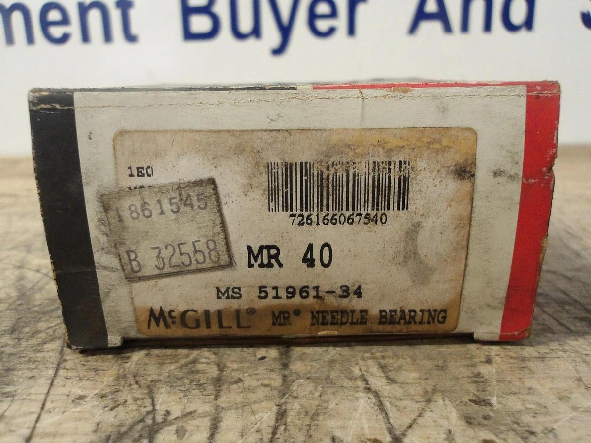 MCGILL MR40 PRECISION NEEDLE BEARING 2-1/2" BORE, #728241G NIB