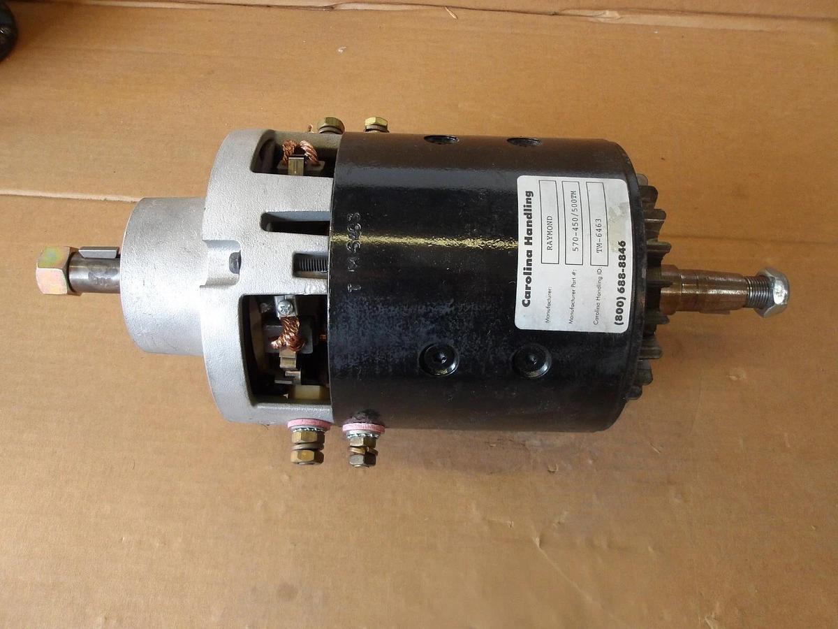 Used RAYMOND 570-450/500TM/TM-6463 CAROLINA HANDLING FORKLIFT MOTOR, #1030917G REMAN
