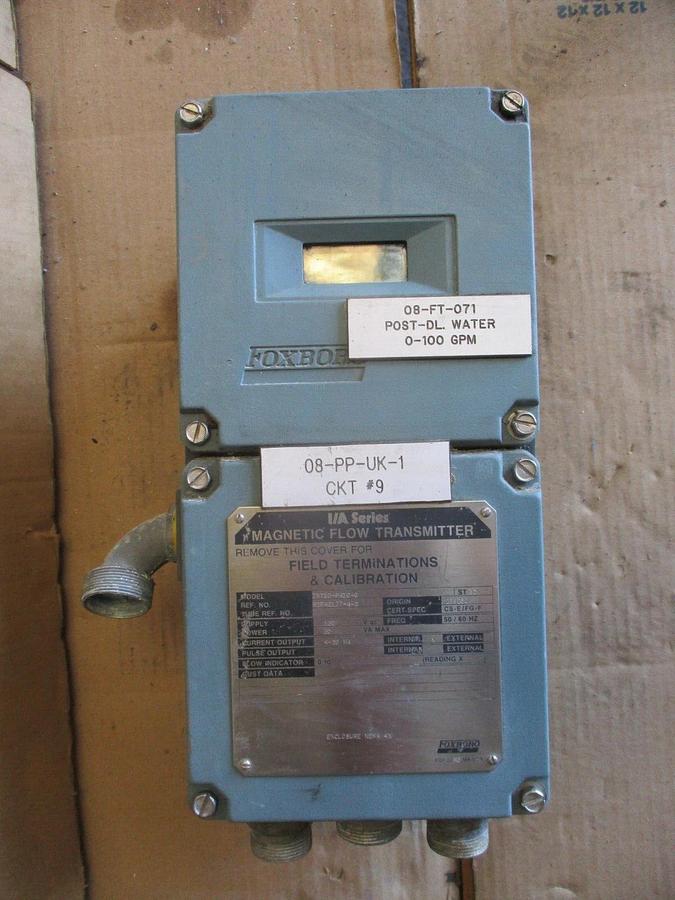 Used FOXBORO IMT10 MAGNETIC FLOW TRANSMITTER, #711037J USED