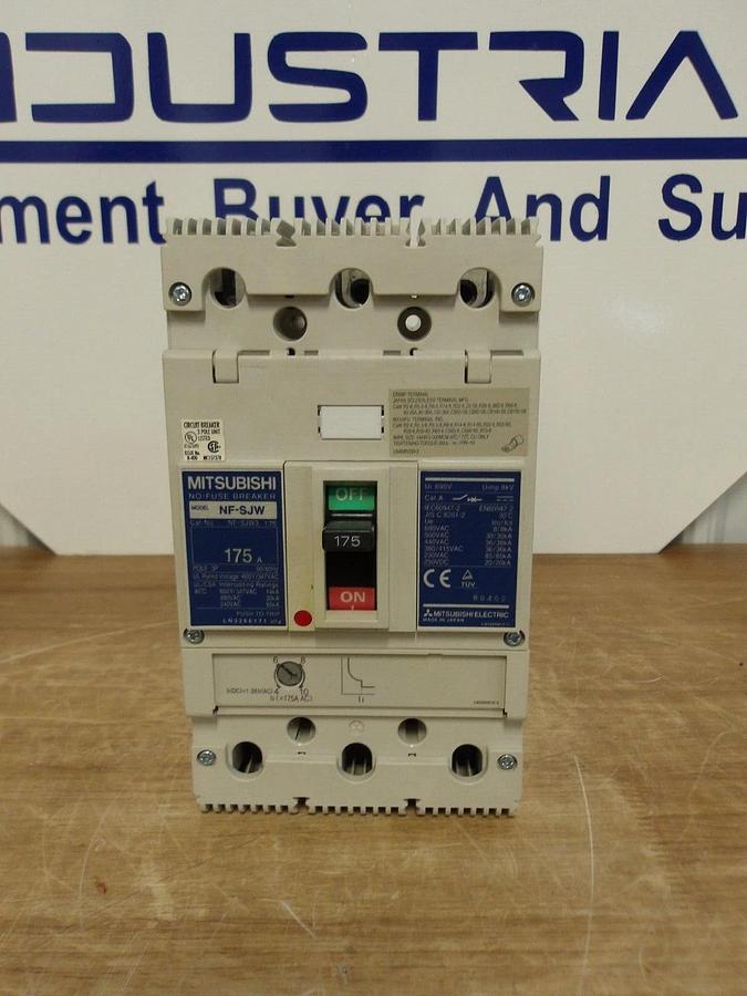 MITSUBISHI 175 AMP NO FUSE BREAKER NF-SJW, #224935G NIB