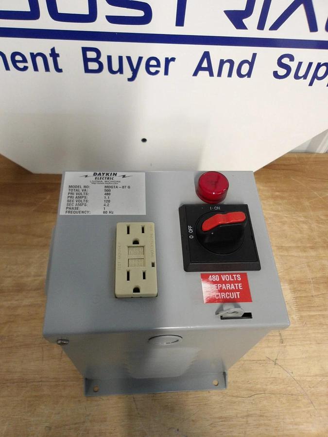 Used DAYKIN MDGTA-07-G TRANSFORMER, #417944G NEW