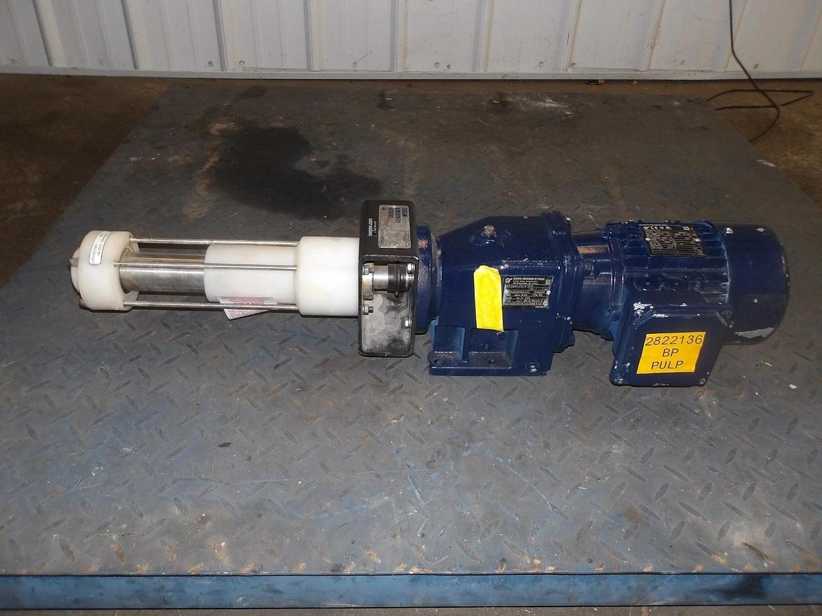 Used SEEPEX 1" X 1/2" PUMP W/ 0.50 HP MOTOR, #108157G NEW