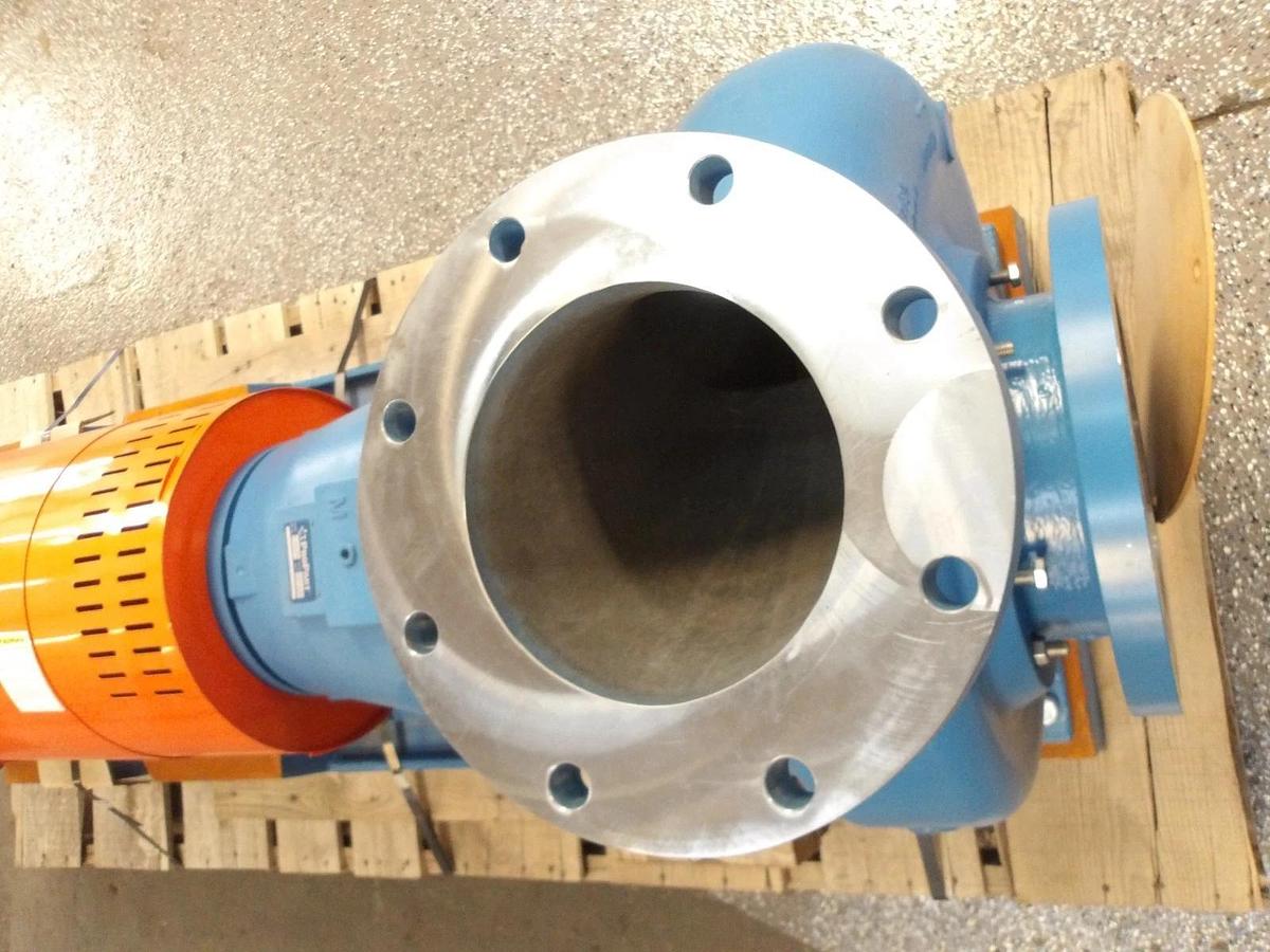Used GOULDS (SUMMIT)3175M 8X10-14 STAINLESS PUMP W/ 50 HP MOTOR ON BASE, #420211G NEW