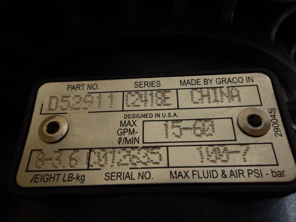 Used GRACO 3/4" DIAPHRAGM PUMP 052911, 15-60 GPM, #620930G PARTS ONLY
